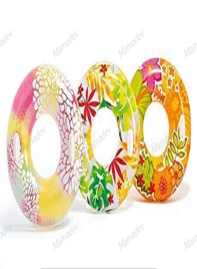 Mamadev®:- Pool Swim Tube with 2 Handles for Swimming Pool Beach Baby(Size-30''inch)(8+ Years)(Multi Colour)(1 PIS) - Image 4